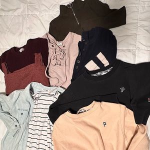 Bundle of American Eagle Tilly’s PINK Target long sleeve sweaters crewneck